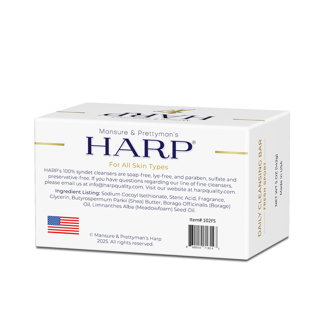 HARP® Fresh Sport Body Wash Bar – pH-Balanced, Soap-Free, 5 oz