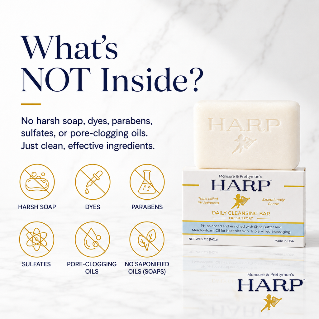 HARP® Fresh Sport Body Wash Bar – pH-Balanced, Soap-Free, 5 oz